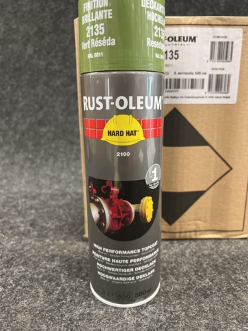1402262-2 6 st burkar sprayfärg Rust-Oleum  RAL6011 reseda grön