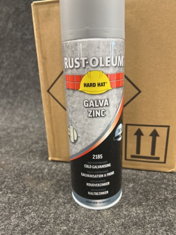 1402266-2 6 st burkar sprayfärg Rust-Oleum Galva Zink 2185