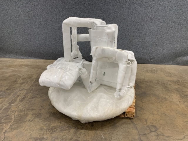 1407355-2 Rund utemöbel matgrupp | Bord med 6 stolar | Vitlaserad akacia | Gräsö