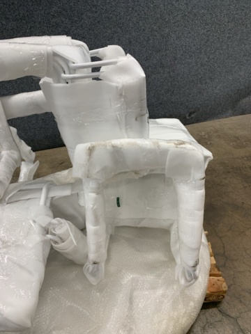 1407355-5 Rund utemöbel matgrupp | Bord med 6 stolar | Vitlaserad akacia | Gräsö