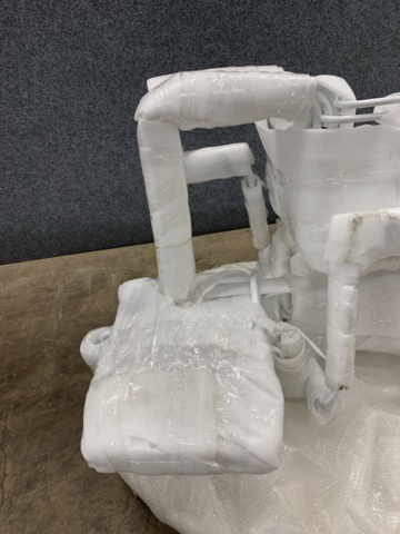 1407355-6 Rund utemöbel matgrupp | Bord med 6 stolar | Vitlaserad akacia | Gräsö