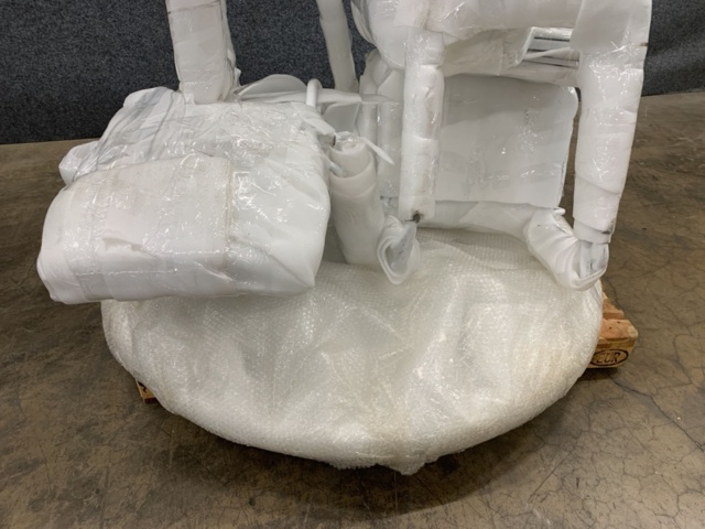 1407355-7 Rund utemöbel matgrupp | Bord med 6 stolar | Vitlaserad akacia | Gräsö