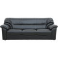 1407359-2 Sofa in black PVC 3-seater - Dominic