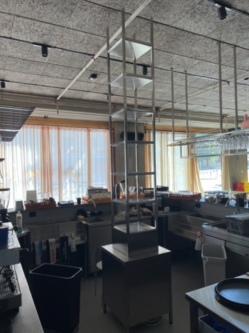 1395483-1 Hög rostfri hylla 350 cm