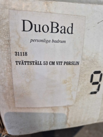 1375869-3 Tvättställ - Duobad, porslin, 53x32x14 cm