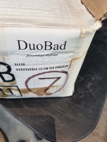 1375872-8 Tvättställ - Duobad, porslin, 53x32x14 cm