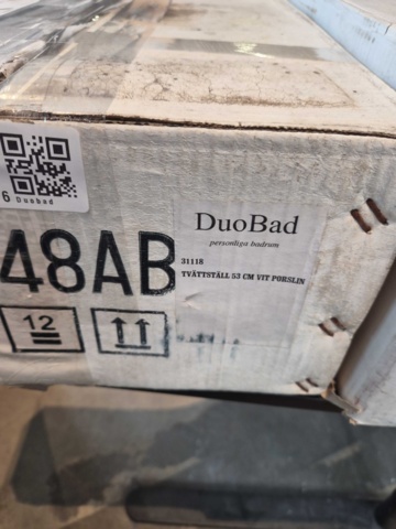 1375876-2 Tvättställ - Duobad, porslin, 53x32x14 cm