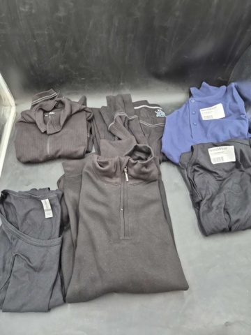 1407569-1 Arbetskläder, 6 st, linnen, underställ, piké, sweatshirt, stl XL