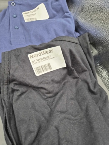 1407569-2 Arbetskläder, 6 st, linnen, underställ, piké, sweatshirt, stl XL