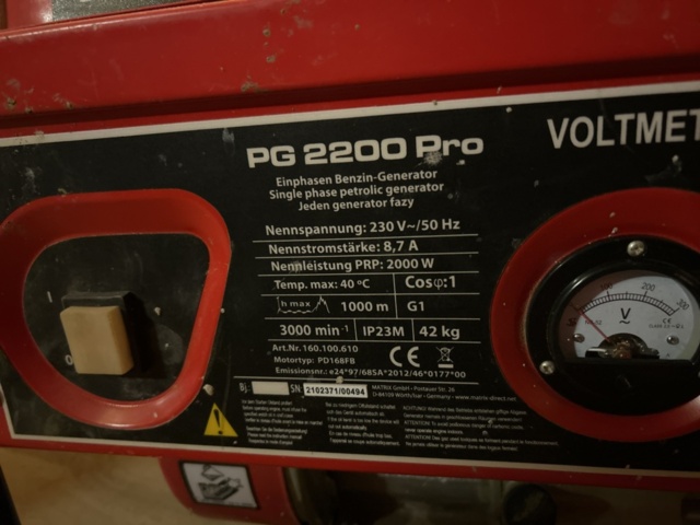 1383171-6 Generator - Matrix PG 2200 Pro