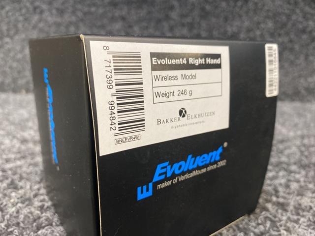 1407827-4 Ergonomisk trådlös mus Evoluent 4 - höger (blå)