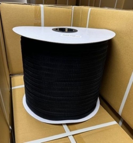 1407835-1 Kardborrehake, 279 st x  rullar - 181350 meter svart 16 mm 279 st