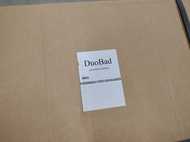 1408151-3 Stenskiva i kalksten - Duobad, 56,5 x 47 x 3 cm