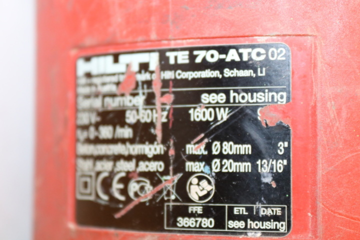 1300797-7 Borrhammare Hilti TE70