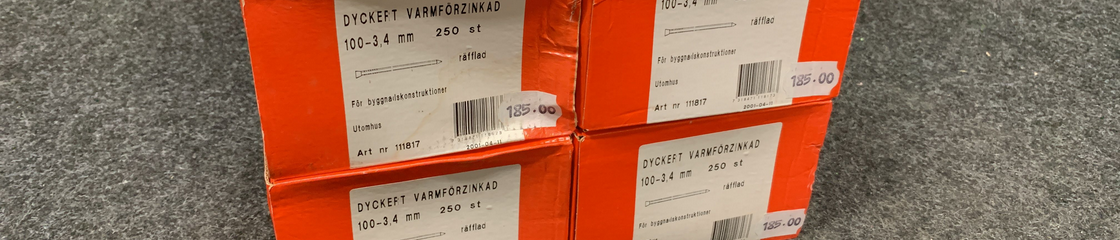 Bild som representerar auktionen - Avyttring infästningsmaterial MFT, Skyllberg & Fox