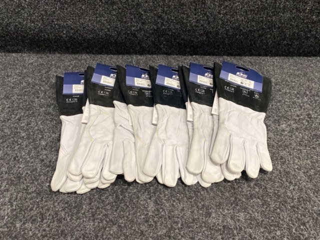 1408236-1 6 st Svetshandskar Softtouch getskinn, Strl 10