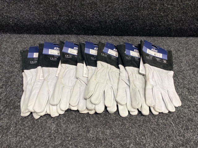1408237-1 7 st Svetshandskar Softtouch getskinn, Strl 10