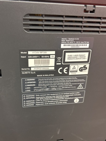 1386933-9 Multifunktionsskrivare - Olivetti d-Color MF309