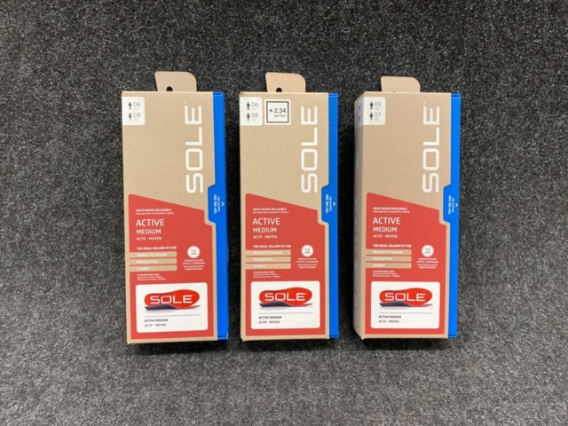 1408350-1 3 st par illäggsulor, Strl US 6