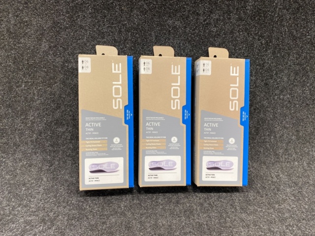 1408358-1 3 st par iläggssulor, Strl US 6