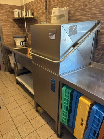 1361102-9 Diskmaskin Wexiödisk WD-6C med in- och utmatningsbänk, korgar och tillbehör