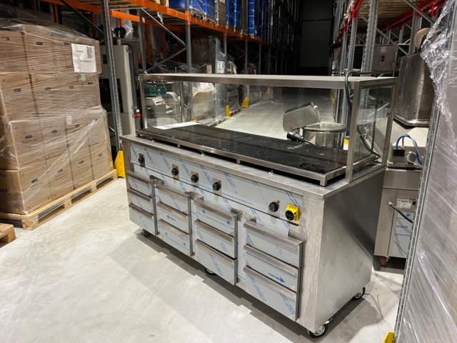 1291140-2 Specialgjord Värmebänk med Elplattor och värmelådor 2000x700x950