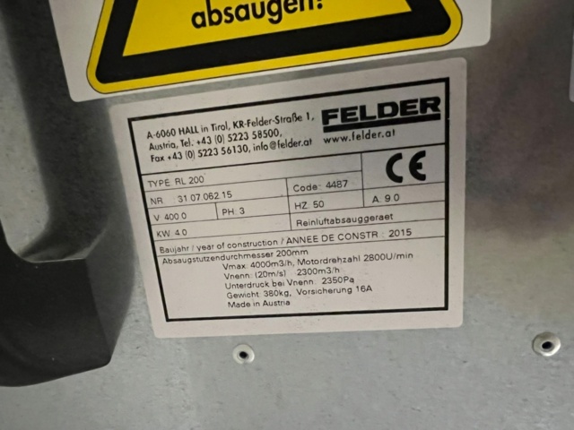 1408852-23 Spånsug Felder RL 200