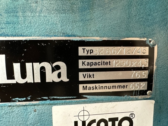 1399772-6 Motoriserad rundvals Luna 8266/12/45