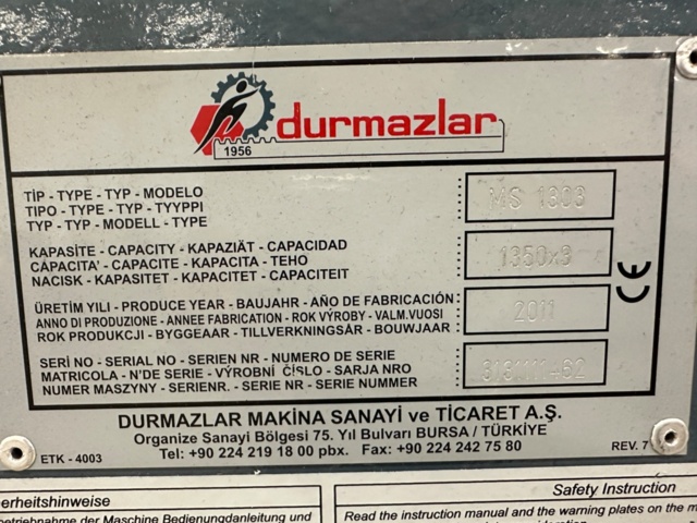 1399773-8 Gradsax Durma MS 1303 (1350x3mm)
