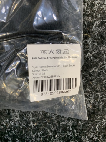 1409032-2 6 st 3-pack Strumpor, Strl 35-39