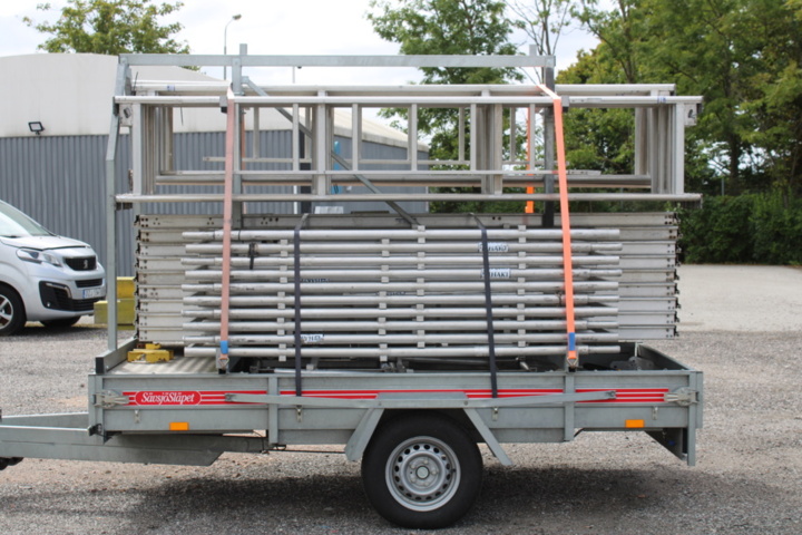 1409881-3 HAKI-aluminiumställning inkl släpvagn -2023