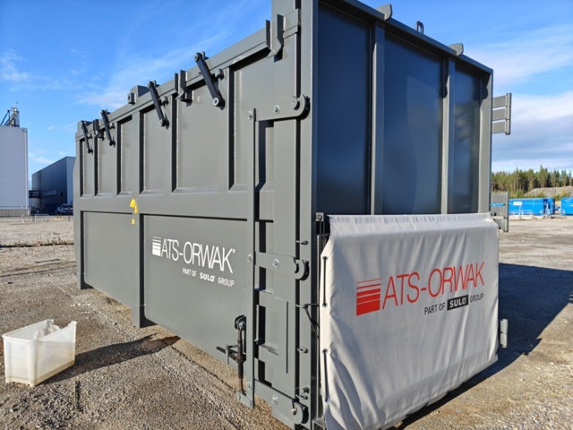 1409912-2 Komprimator anläggning med container och kärlvändare