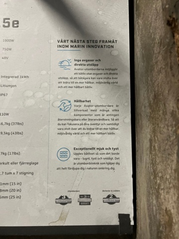 1255329-12 Båtmotor, el, Mercury Avator 7.5e