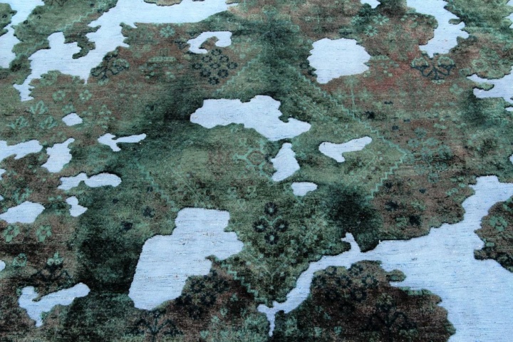 1410020-3 Handknuten orientaliskt vintagematta Tabriz ull 190x267cm