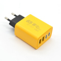 1410591-1 Mobiltillbehör Väggadapter 65W GaN – 2×USB-C + 2×USB-A – Gul - Fri frakt