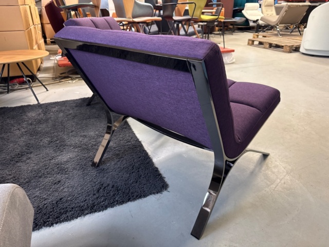 1411193-3 Skool fåtöljer, lila / black nickel, 2 st