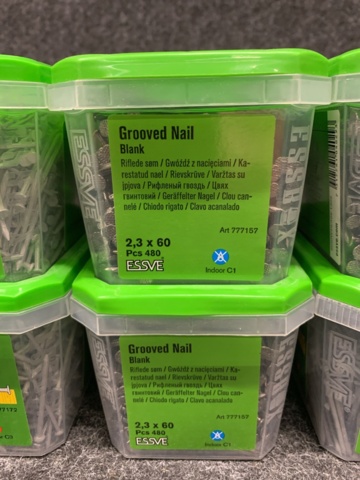 1407804-3 8 st Förpackningar Räfflad Spik, Essve