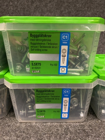 1407809-3 5 st Förpackningar Skruv, Essve