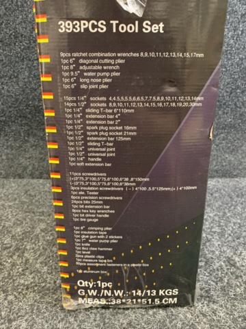 1412539-4 Verktygsvagn i aluminium - 393 delar