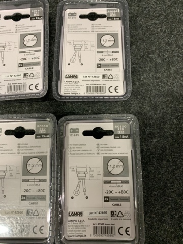 1412445-7 10 st LED indikatorlampor