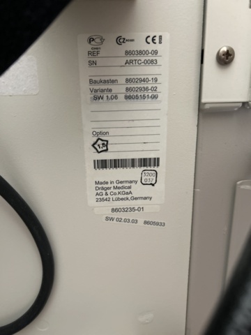 1396437-17 Anestesiapparat Dräger Primus med patientövervakning och förgasare