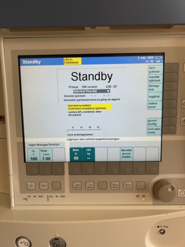 1396437-24 Anestesiapparat Dräger Primus med patientövervakning och förgasare