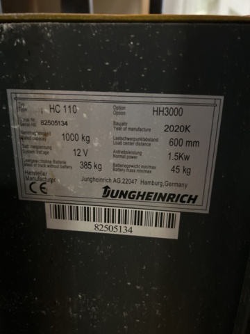 1383201-9 Elektrisk handstaplare - Jungheinrich HC 110