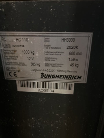 1383201-12 Elektrisk handstaplare - Jungheinrich HC 110