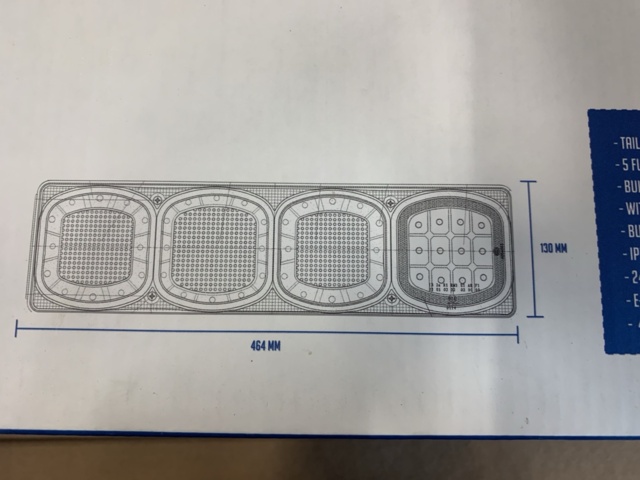 1411922-5 2 st Baklampor Göd/ LED 5 funktioner