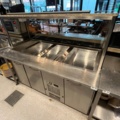 1403431-1 Refrigerated counter with cooling well and superstructure, Inox