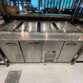1403431-3 Refrigerated counter with cooling well and superstructure, Inox