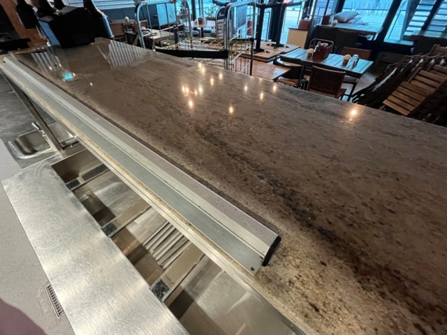 1403431-5 Refrigerated counter with cooling well and superstructure, Inox