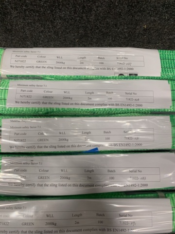 1412521-2 5 st bandstoppar 2 m, 2 ton