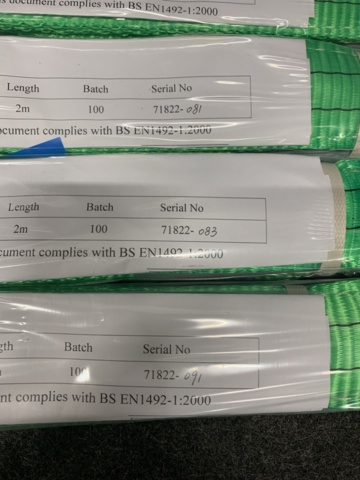 1412521-4 5 st bandstoppar 2 m, 2 ton